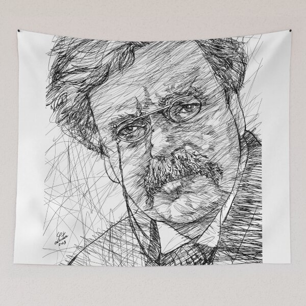 Item preview, G. K. CHESTERTON ink portrait .3 designed and sold by lautir.