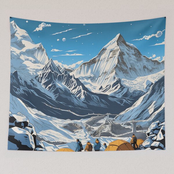 Item preview, A Pop Art Travel Print of Mount Everest - Nepal designed and sold by StudioRedKoala.