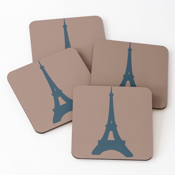 Item preview, Architectural Landmarks No. 61:  Eiffel Tower Silhouette. Blue and Brown. Abstract Artwork By Carraann designed and sold by CARRAANN.