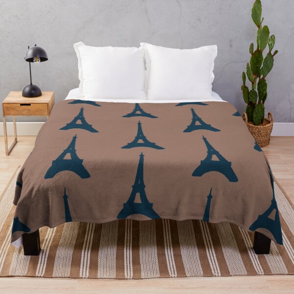 Item preview, Architectural Landmarks No. 61: Eiffel Tower Silhouette. Blue and Brown. Abstract Artwork By Carraann designed and sold by CARRAANN.