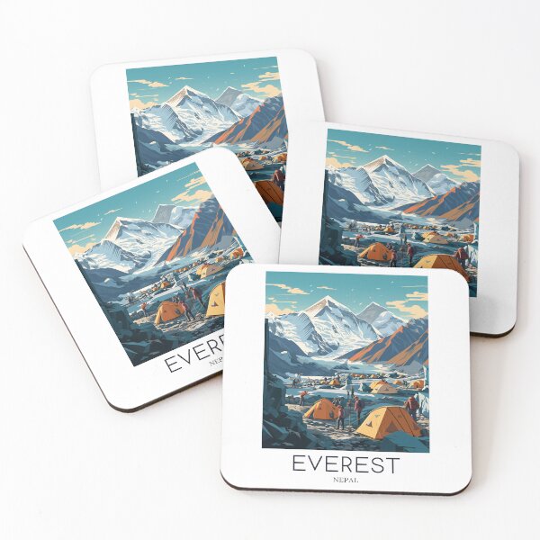 Item preview, A Pop Art Travel Print of Mount Everest - Nepal designed and sold by StudioRedKoala.