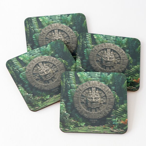 Item preview, Indian Mayan Aztec Boho Tribal Ethnic Carving designed and sold by Vector Scout Lab.