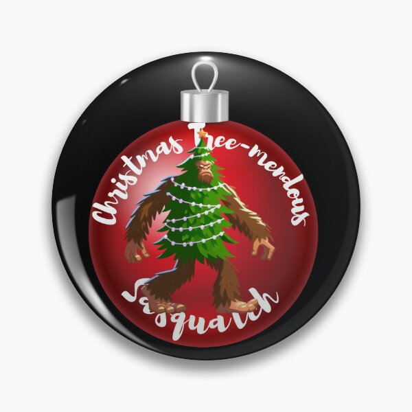 Item preview, Christmas Tree-mendous Sasquatch bauble designed and sold by Fr0mtheMachine.