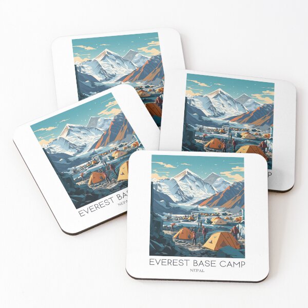 Item preview, A Pop Art Travel Print of Mount Everest Base Camp - Nepal designed and sold by StudioRedKoala.
