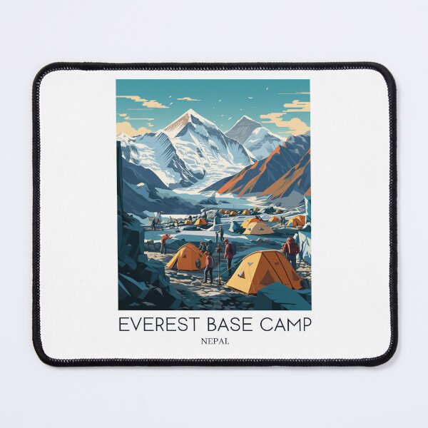 Item preview, A Pop Art Travel Print of Mount Everest Base Camp - Nepal designed and sold by StudioRedKoala.