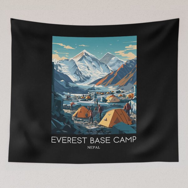 Item preview, A Pop Art Travel Print of Mount Everest - Nepal designed and sold by StudioRedKoala.