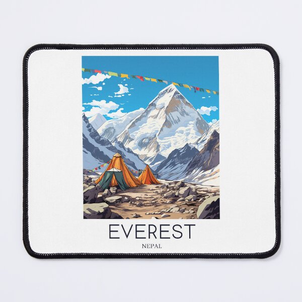 Item preview, A Pop Art Travel Print of Mount Everest - Nepal designed and sold by StudioRedKoala.
