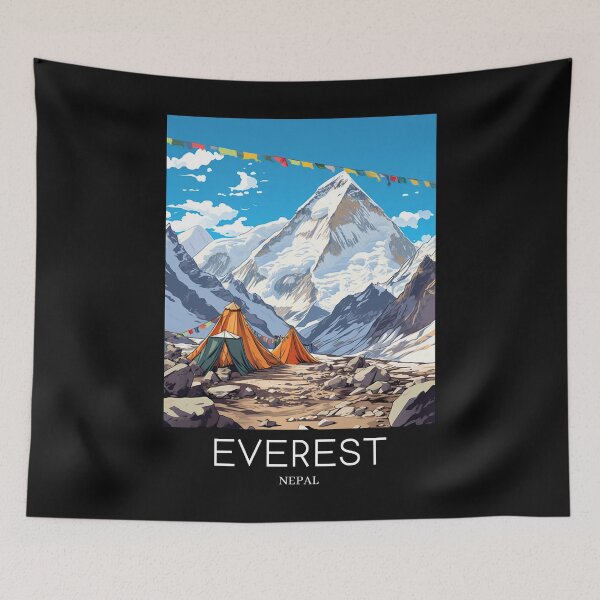 Item preview, A Pop Art Travel Print of Mount Everest - Nepal designed and sold by StudioRedKoala.