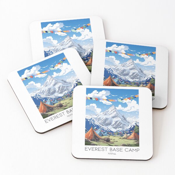 Item preview, A Pop Art Travel Print of Mount Everest Base Camp - Nepal designed and sold by StudioRedKoala.