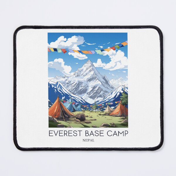 Item preview, A Pop Art Travel Print of Mount Everest Base Camp - Nepal designed and sold by StudioRedKoala.