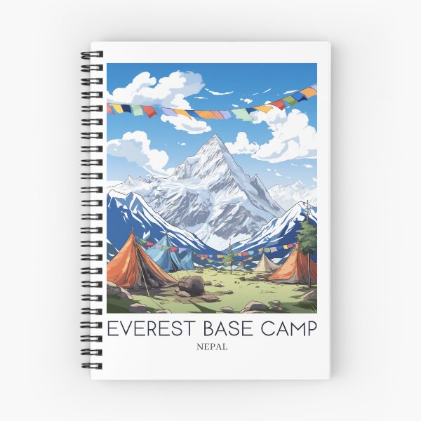 Item preview, A Pop Art Travel Print of Mount Everest Base Camp - Nepal designed and sold by StudioRedKoala.