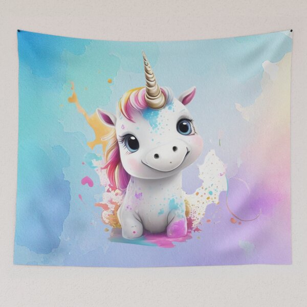 Item preview, Cute Cartoon Baby Unicorn designed and sold by Wolfheartart.