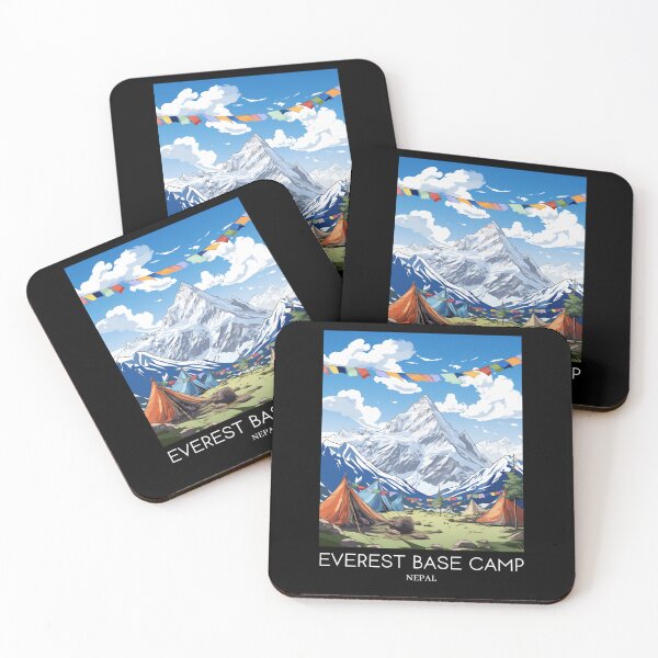 Item preview,  A Pop Art Travel Print of Mount Everest Base Camp - Nepal designed and sold by StudioRedKoala.