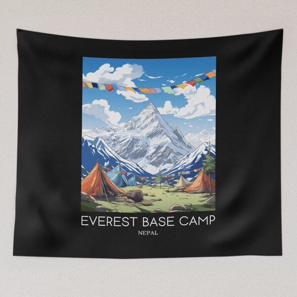 Item preview,  A Pop Art Travel Print of Mount Everest Base Camp - Nepal designed and sold by StudioRedKoala.