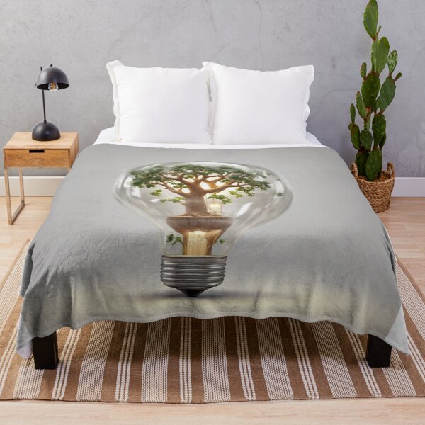 Item preview, Illuminated Oasis: Creative Vector Logo Featuring a Baobab Tree in a Hyper-Realistic Bulb Light Setting designed and sold by RedArtG09.