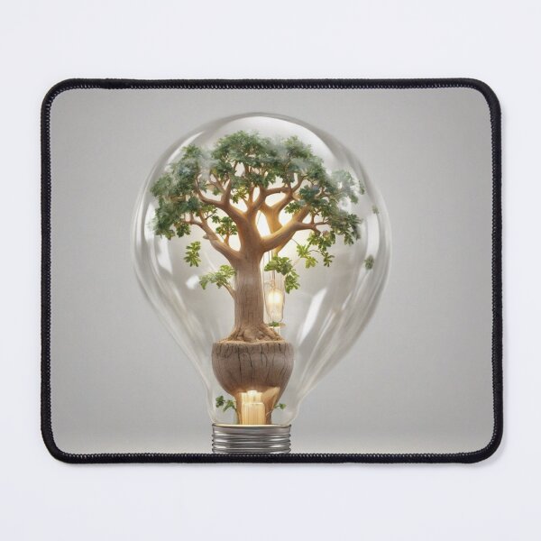 Item preview, Illuminated Oasis: Creative Vector Logo Featuring a Baobab Tree in a Hyper-Realistic Bulb Light Setting designed and sold by RedArtG09.