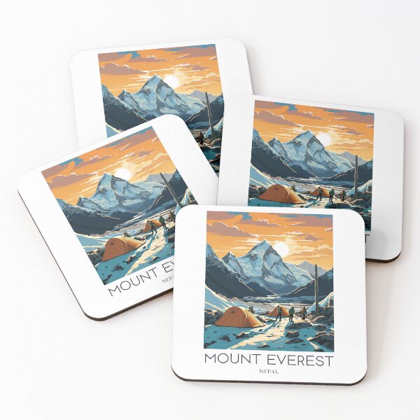 Item preview, A Pop Art Travel Print of Mount Everest - Nepal designed and sold by StudioRedKoala.