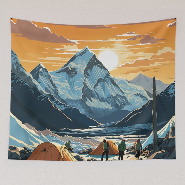 Item preview, A Pop Art Travel Print of Mount Everest - Nepal designed and sold by StudioRedKoala.