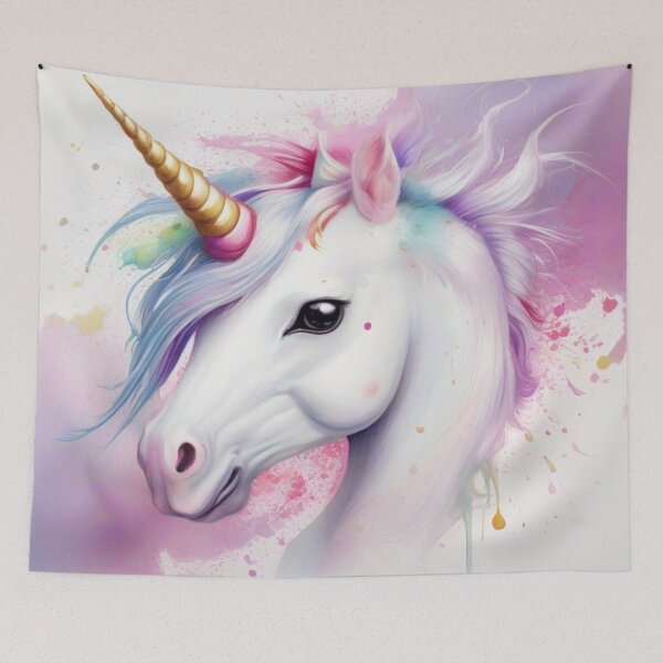 Item preview, Handsome Unicorn on a Splash Paint Background designed and sold by Wolfheartart.