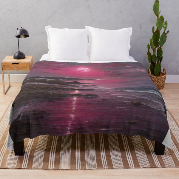 Item preview, Mystical Magenta Moon: A Reflective Dance on the Ocean Waves designed and sold by RedArtG09.