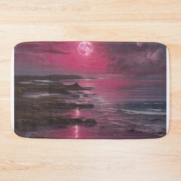 Item preview, Mystical Magenta Moon: A Reflective Dance on the Ocean Waves designed and sold by RedArtG09.