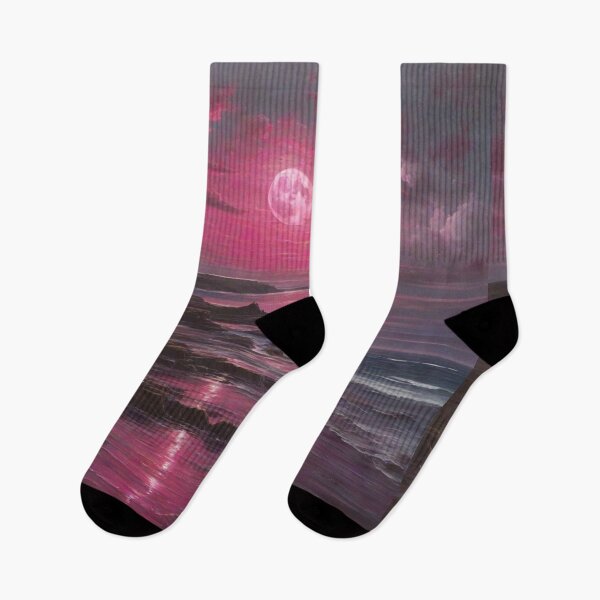Item preview, Mystical Magenta Moon: A Reflective Dance on the Ocean Waves designed and sold by RedArtG09.