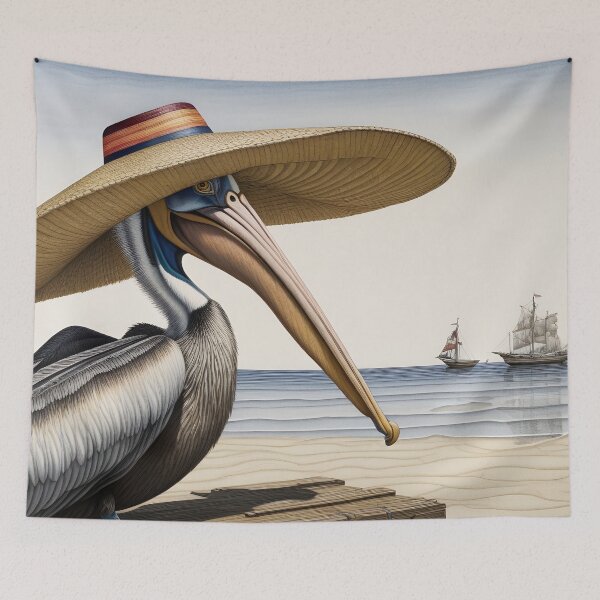 Item preview, A pelican on vacation in the Caribbean designed and sold by Wolfsee.