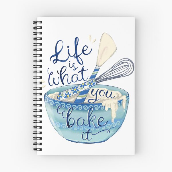 Item preview, Life is what you bake it watercolor illustrated typography designed and sold by Jacqueline Maldonado.