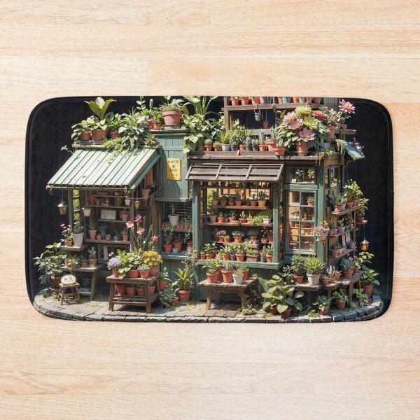 Item preview,  Cute Flower Shop Delight Jigsaw Puzzles - Blooming Whimsy on Redbubble designed and sold by PuzzleBoxDesign.