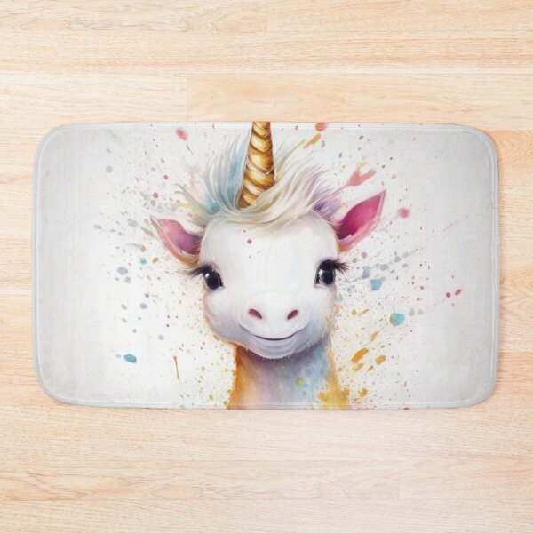 Item preview, Adorable Baby Unicorn on Splash Paint Background designed and sold by Wolfheartart.