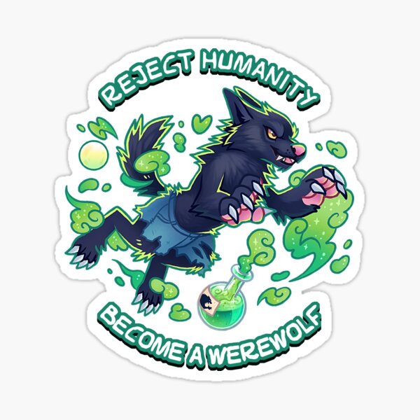 Item preview, Reject humanity, Become a black WEREWOLF! - Green Potion designed and sold by Mr.Lemur.