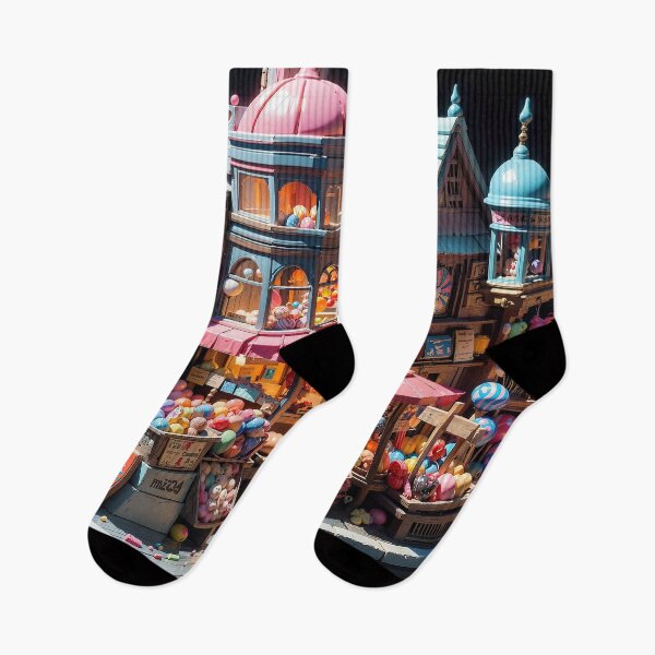 Item preview,  Sweet Candy Shop Delight Jigsaw Puzzles - Sugary Whimsy on Redbubble designed and sold by PuzzleBoxDesign.