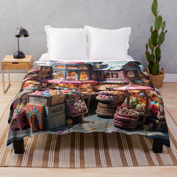 Item preview, Sweet Candy Shop Delight Jigsaw Puzzles - Sugary Whimsy on Redbubble designed and sold by PuzzleBoxDesign.