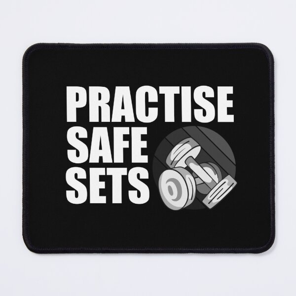 Item preview, Practice Safe Sets Funny Quote Adult Workout Gym Body Building designed and sold by POPCulturejb.