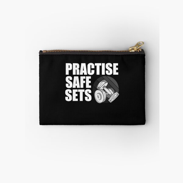 Item preview, Practice Safe Sets Funny Quote Adult Workout Gym Body Building designed and sold by POPCulturejb.