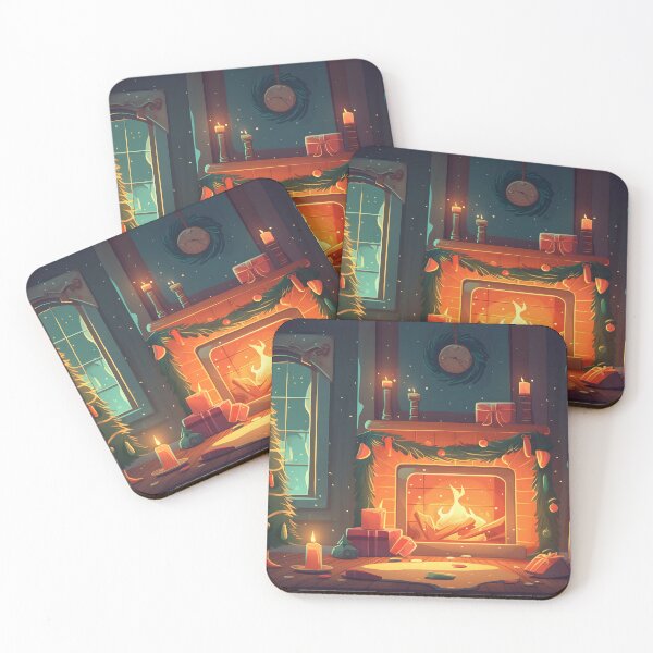 Item preview, Festive Living Room - Cozy Christmas Fireplace Delight  designed and sold by PandaTShirtShop.
