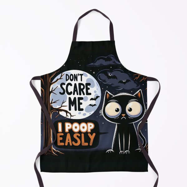 Item preview, Spooked Kitty Humor - Black Cat Under Moon - Don't Scare Me designed and sold by RevGens.