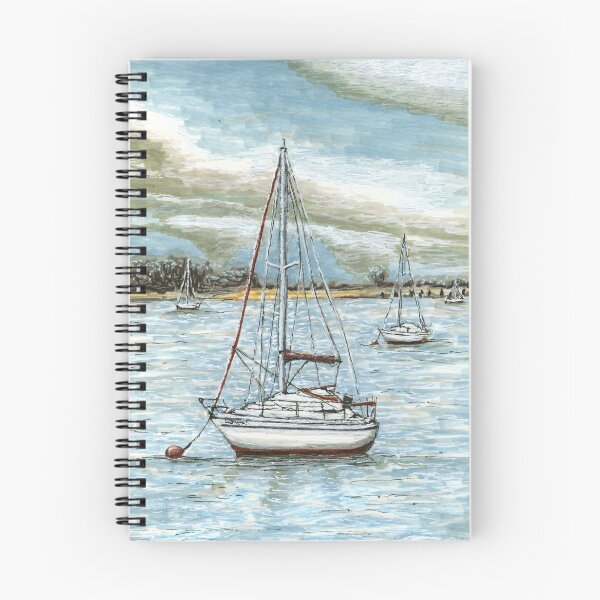 Item preview, Sailing Boats Moored at Deganwy Quay, North Wales designed and sold by LymphomaLass.