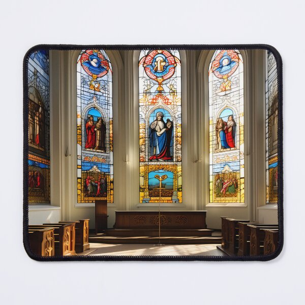 Item preview, vintage stainglass inside a church designed and sold by IncredibleGeek.