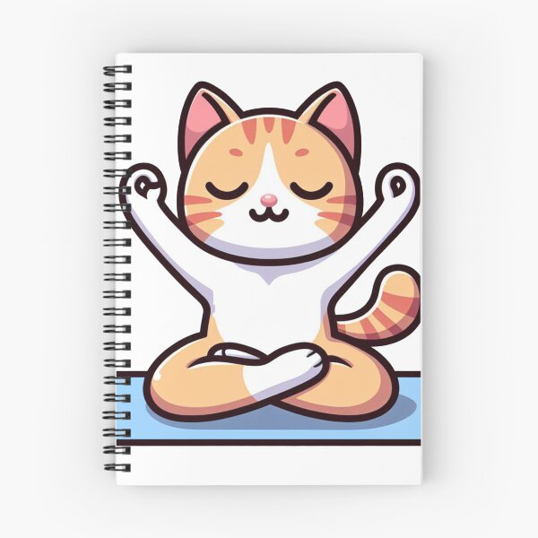 Item preview, Cute Cat Doing Yoga designed and sold by My-Sticker-Shop.
