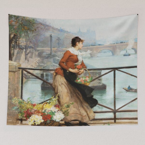 Item preview, The Flower Vendor on the Pont des arts designed and sold by tomorrowsart.