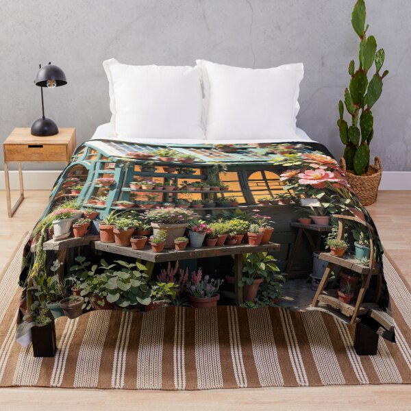 Item preview, Potted Plant Paradise Jigsaw Puzzles - Botanical Bliss on Redbubble designed and sold by PuzzleBoxDesign.