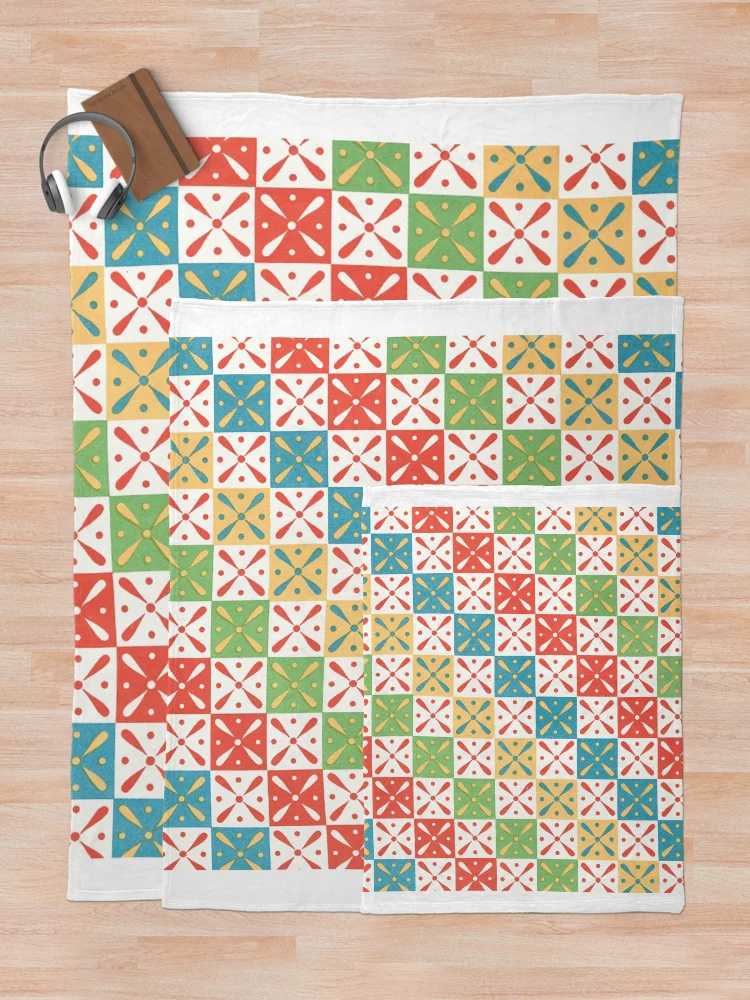 Thumbnail 5 of 6, Throw Blanket, Ancient Abstract Geometry Patterns designed and sold by InnerCitadel.
