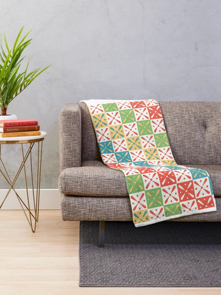 Thumbnail 2 of 6, Throw Blanket, Ancient Abstract Geometry Patterns designed and sold by InnerCitadel.
