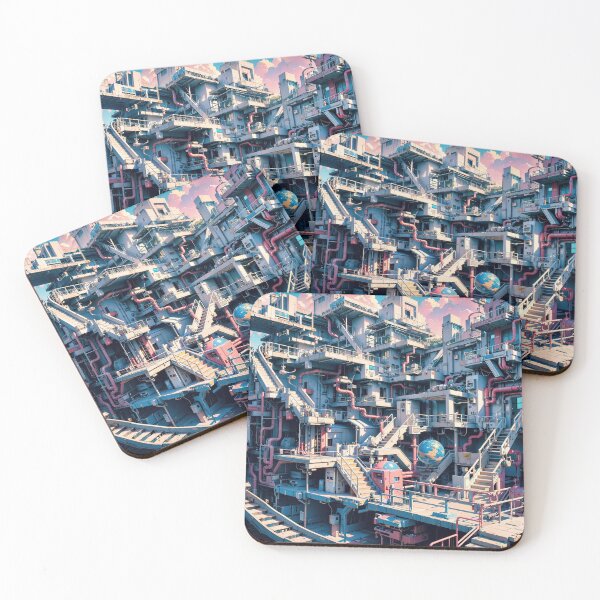 Item preview, Vibrant Dystopia Chronicles Jigsaw Puzzles - Colorful Desolation on Redbubble designed and sold by PuzzleBoxDesign.