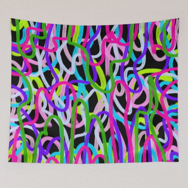 Item preview, Colorful Scribble on Black  designed and sold by DanielleGensler.