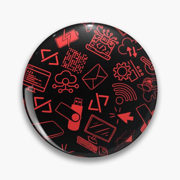 Item preview, computer engineer programmer coding tech black red pattern designed and sold by DesignYourWaystore.