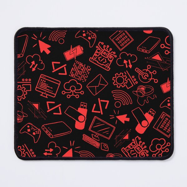 Item preview, computer engineer programmer coding tech black red pattern designed and sold by DesignYourWaystore.