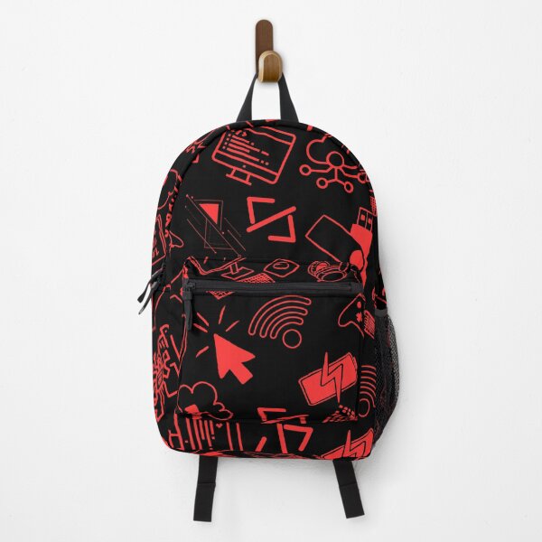 Item preview, computer engineer programmer coding tech black red pattern designed and sold by DesignYourWaystore.