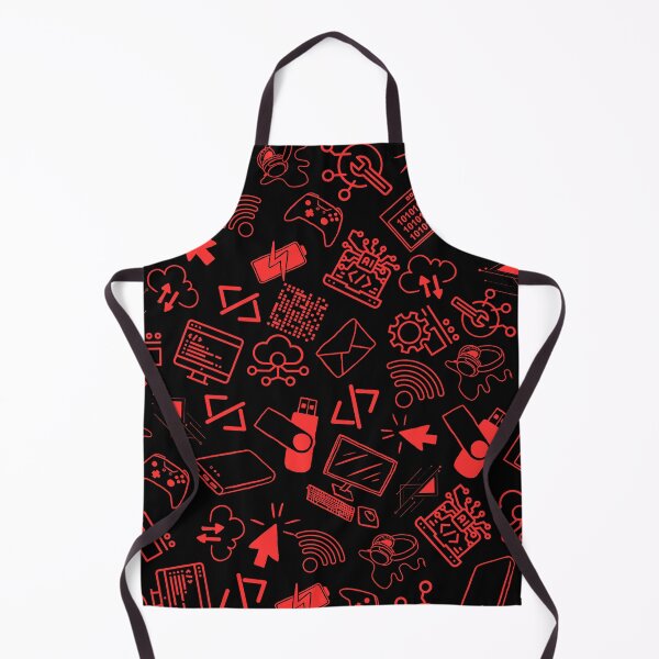 Item preview, computer engineer programmer coding tech black red pattern designed and sold by DesignYourWaystore.